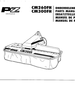 PZ_Zweegers CM260FH_CM300FH Mower Parts manual catalog PDF Download