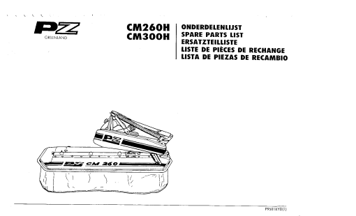 PZ_Zweegers CM260H_CM300H Mower Parts manual catalog PDF Download