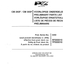 PZ_Zweegers CM260_CM300 Mower Parts manual catalog PDF Download