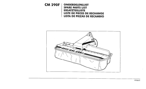 PZ_Zweegers CM290 Mower Parts manual catalog PDF Download