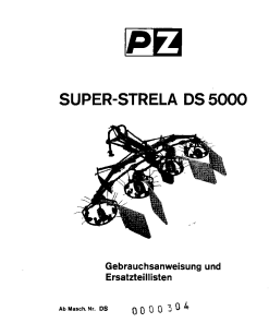 PZ_Zweegers DS5000 Rake Parts manual catalog PDF Download