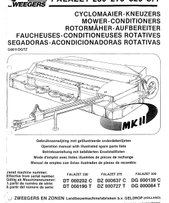 PZ_Zweegers Falazet_230_275_320 Mower Parts manual catalog PDF Download