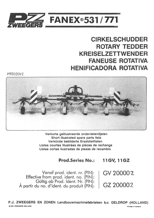 PZ_Zweegers Fanex_531_771 Rake Parts manual catalog PDF Download