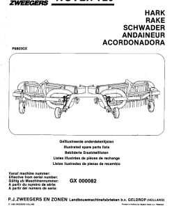 PZ_Zweegers Novex_720 Rake Parts manual catalog PDF Download