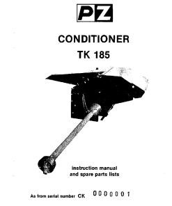 PZ_Zweegers TK185 Mower Parts manual catalog PDF Download