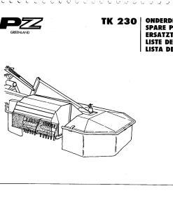 PZ_Zweegers TK230 Mower Parts manual catalog PDF Download