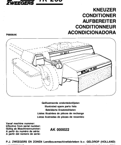 PZ_Zweegers TK265 Mower Parts manual catalog PDF Download