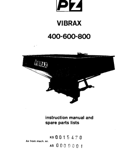 PZ_Zweegers Vibrax_400_600_800 Baler Parts manual catalog PDF Download