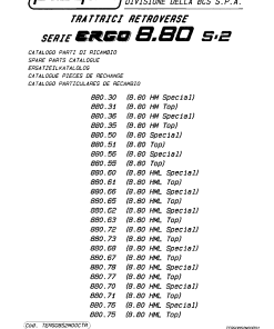 Pasquali Ergo_8.80 Parts manual catalog PDF Download