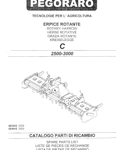 Pegoraro C_2500_3000 Parts manual catalog PDF Download