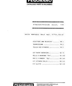 Pegoraro TM Parts manual catalog PDF Download