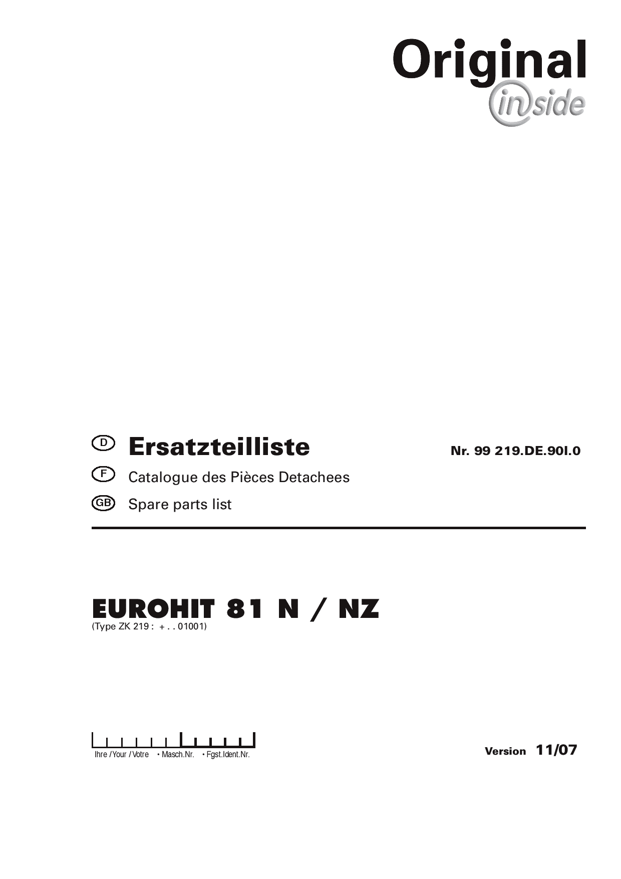 Pottinger Eurohit_81N_81NZ Rotary Tedder Parts manual catalog PDF Download