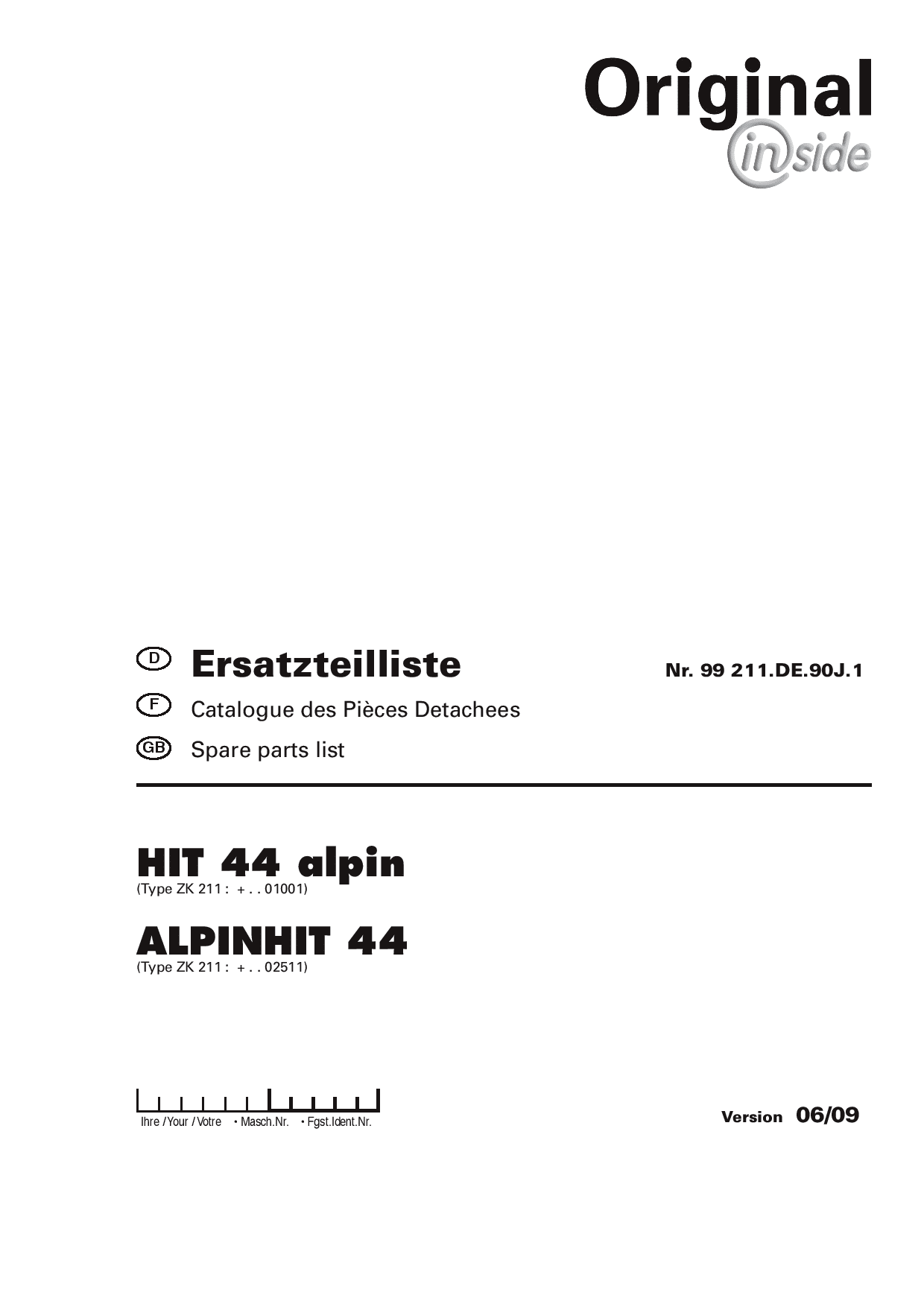 Pottinger Hit_44Alpin_Alpinhit_44 Rotary Tedder Parts manual catalog PDF Download