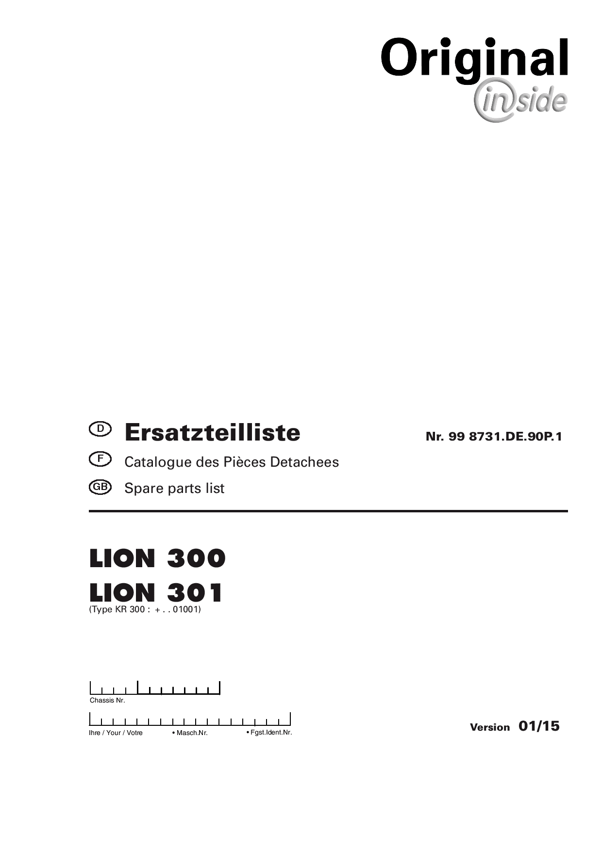 Pottinger Lion_300_301 Rotary Teller Parts manual catalog PDF Download