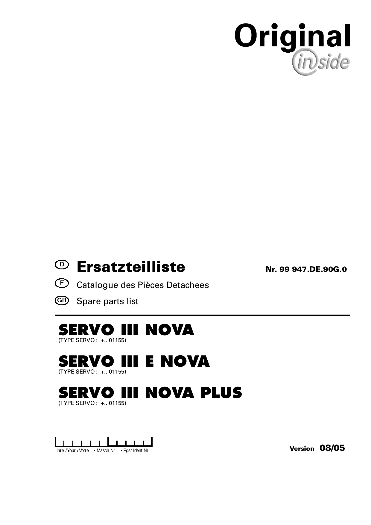 Pottinger Servo_IIINova_IIIENova_IIINovaPlus Plough Parts manual catalog PDF Download