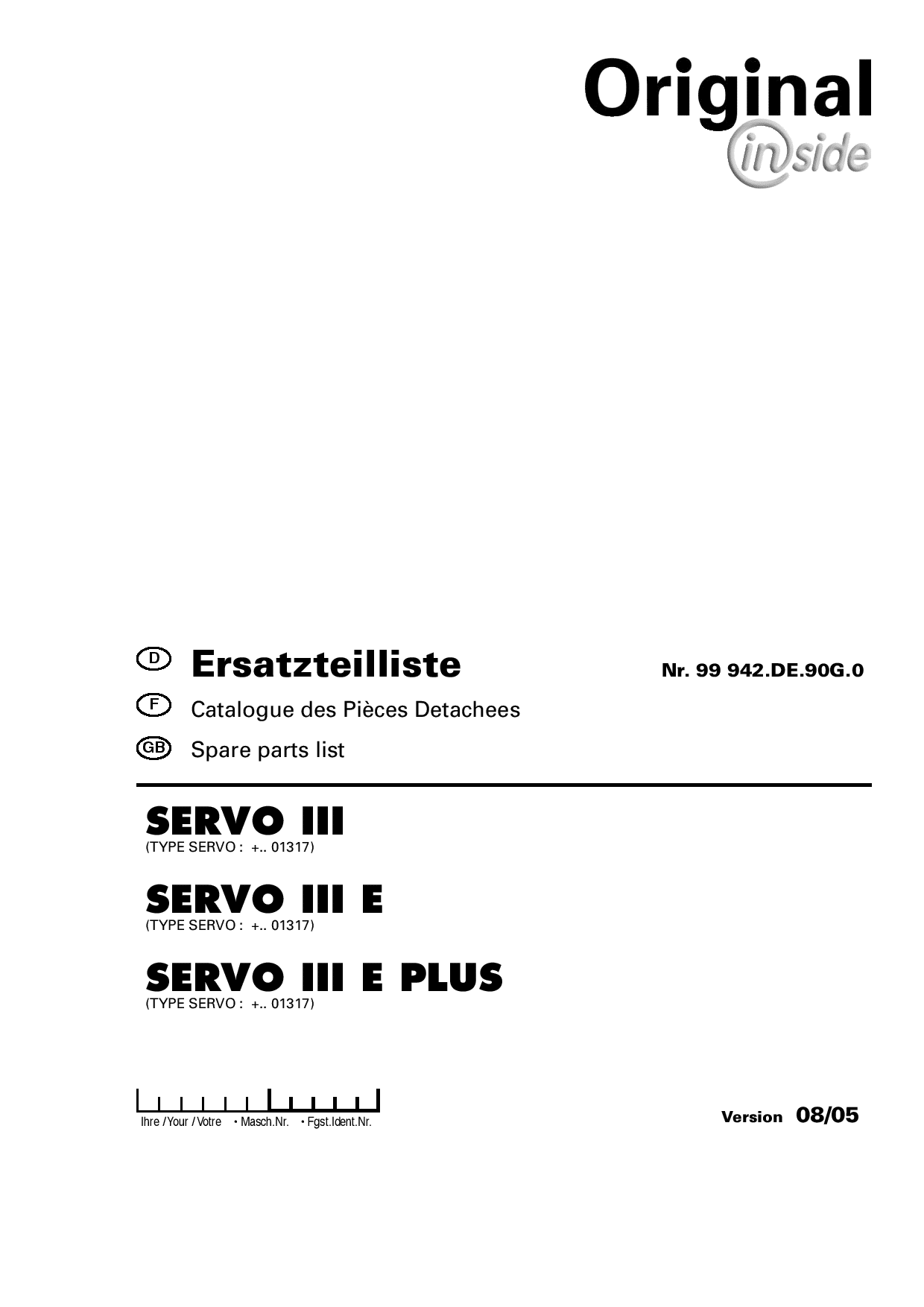 Pottinger Servo_III_IIIE_IIIEPlus Plough Parts manual catalog PDF Download