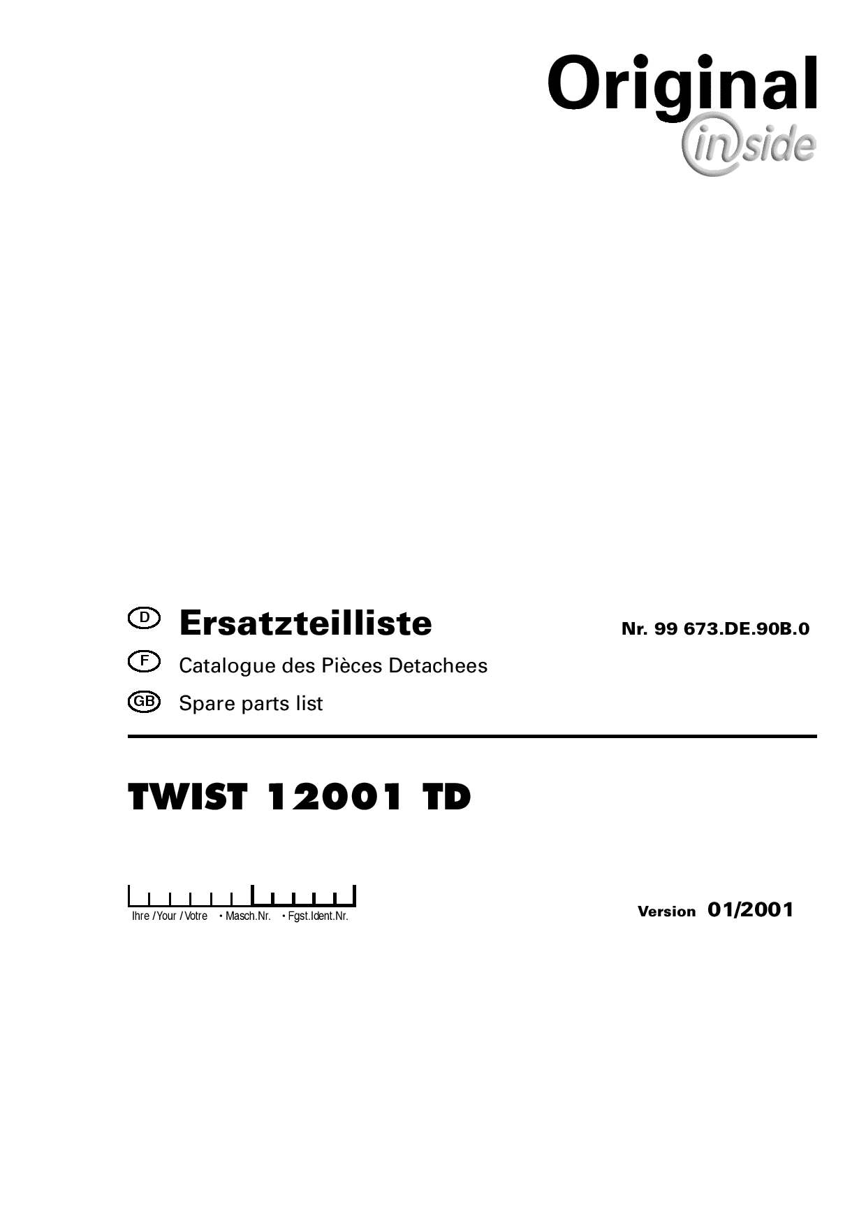 Pottinger Twist_12001 Muck Spreader Parts manual catalog PDF Download