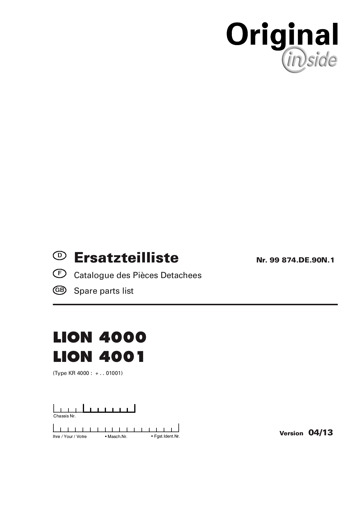 Pottinger lion_4000_4001 Rotary Teller Parts manual catalog PDF Download