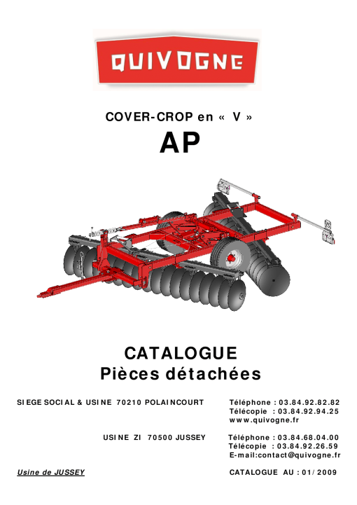 Quivogne AP Parts manual catalog PDF Download