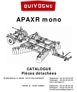 Quivogne APAXR_Mono Parts manual catalog PDF Download