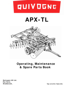 Quivogne APX-TL Parts manual catalog PDF Download