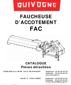 Quivogne FAC Parts manual catalog PDF Download