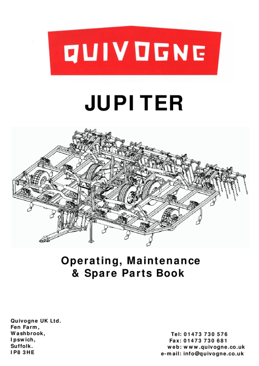 Quivogne Jupiter Parts manual catalog PDF Download