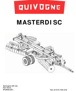 Quivogne Masterdisc Parts manual catalog PDF Download