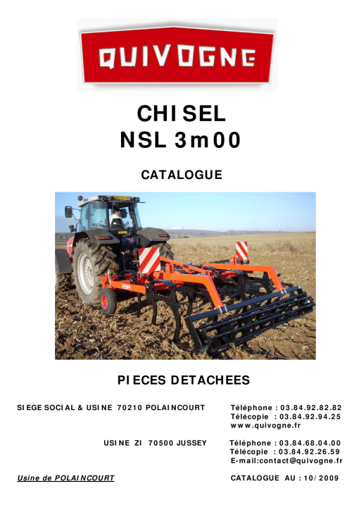 Quivogne NSL_3m Parts manual catalog PDF Download