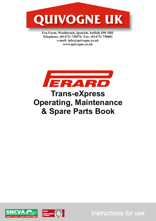 Quivogne Perard_Trans-Express Parts manual catalog PDF Download