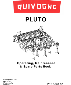 Quivogne Pluto Parts manual catalog PDF Download
