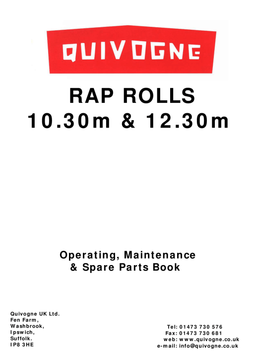 Quivogne Rap_Rolls Parts manual catalog PDF Download