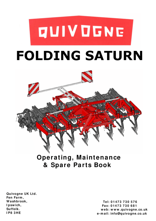 Quivogne Saturn_folding Parts manual catalog PDF Download