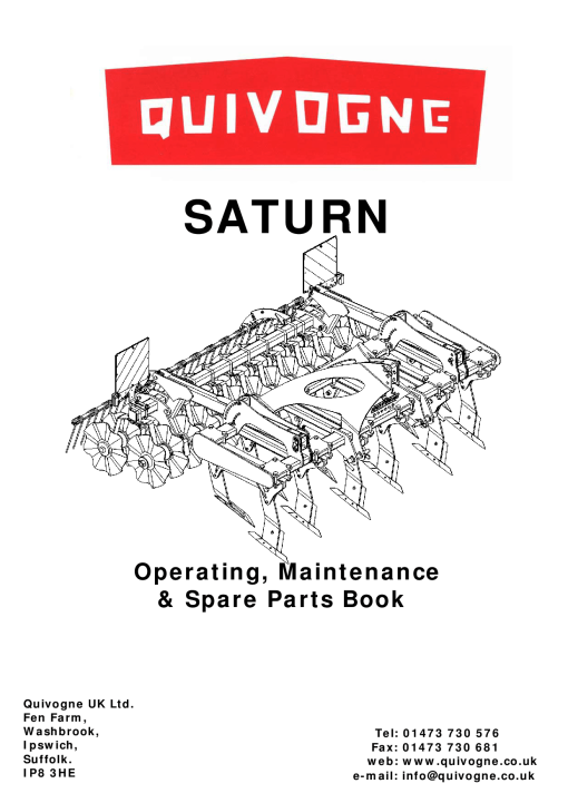 Quivogne Saturn_rigid Parts manual catalog PDF Download