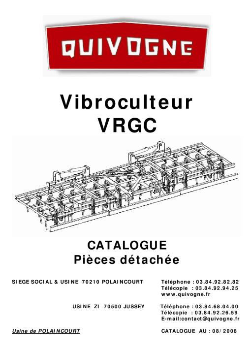 Quivogne VRGC Parts manual catalog PDF Download
