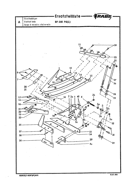 Rabewerk BP-381PS P Parts manual catalog PDF Download