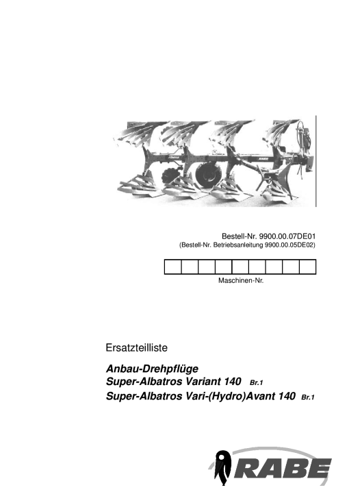 Rabewerk Super_Albatros_Variant_140 Parts manual catalog PDF Download
