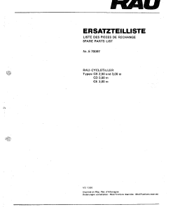 Rau Cyclotiller_CB_CD_CE Power_harrows Parts manual catalog PDF Download
