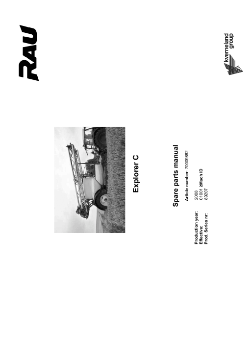 Rau Explorer_C Sprayer Parts manual catalog PDF Download