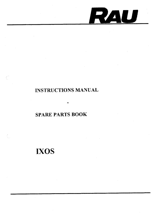 Rau Ixos Disc_Harrow Parts manual catalog PDF Download