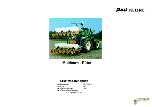 Rau Multicorn_Rube Seed_drill Parts manual catalog PDF Download