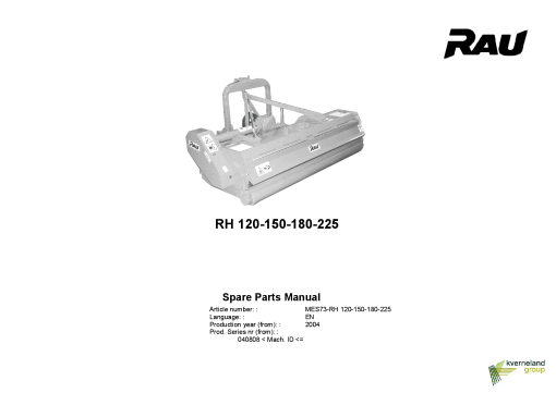 Rau RH_120_150_180_225 Chopper Parts manual catalog PDF Download
