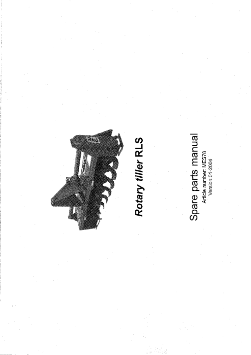 Rau RLS Power_harrows Parts manual catalog PDF Download