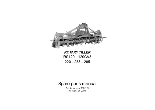 Rau RS120_RS220_RS235_RS285 Power_harrows Parts manual catalog PDF Download