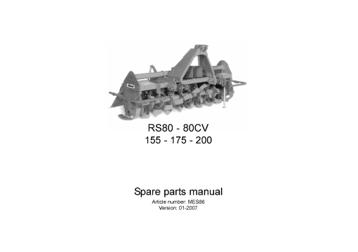 Rau RS80_RS155_RS175_RS200 Power_harrows Parts manual catalog PDF Download