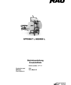 Rau Sprimat_L Sprayer Parts manual catalog PDF Download