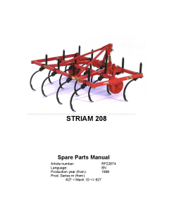 Rau Striam_208 Cultivators Parts manual catalog PDF Download