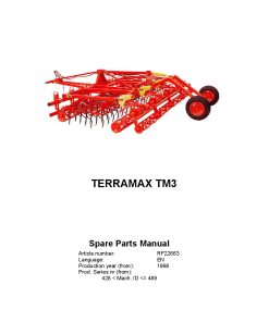 Rau Terramax_TM3 Cultivators Parts manual catalog PDF Download