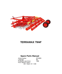 Rau Terramax_TM4F Cultivators Parts manual catalog PDF Download