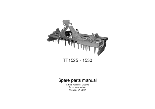 Rau Toptiller_TT1525_TT1530 Power_harrows Parts manual catalog PDF Download